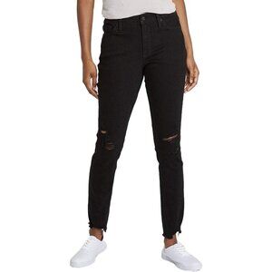 Universal Thread  Mid-Rise Distressed Skinny Denim Jeans Black Women's Size 6